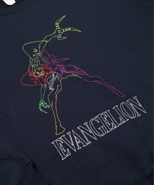 FRUIT OF THE LOOM（フルーツオブザルーム）の「【RES】【EVANGELION x FRUIT OF THE LOOM】刺繍 クルーネックスウェット（スウェット・メンズ・ネイビー/グレー/ブラック・MEDIUM/X-LARGE）」の5枚目の写真