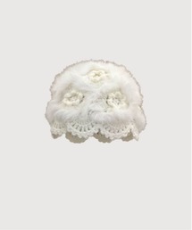 LA POMME petit（ラポミ・プチ）の「Fluffy Knitting Flower Hat（ニットキャップ/ビーニー）」
