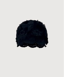 LA POMME petit（ラポミ・プチ）の「Fluffy Knitting Flower Hat（ニットキャップ/ビーニー）」