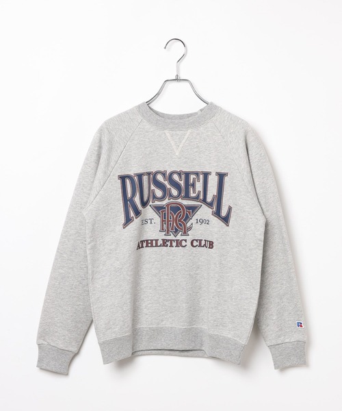 Russell Athletic（ラッセルアスレティック）の「【RUSSELL ATHLETIC (ラッセルアスレティック）】裏起毛ロゴスウェット（スウェット・レディース・オフホワイト/グレー・FREE）」の2枚目の写真