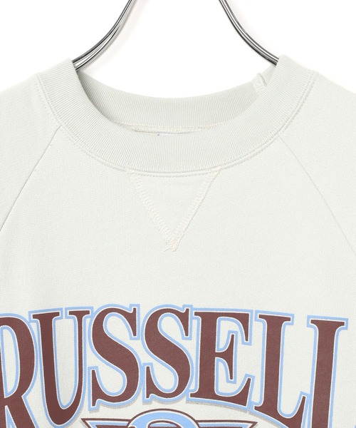 Russell Athletic（ラッセルアスレティック）の「【RUSSELL ATHLETIC (ラッセルアスレティック）】裏起毛ロゴスウェット（スウェット・レディース・オフホワイト/グレー・FREE）」の4枚目の写真
