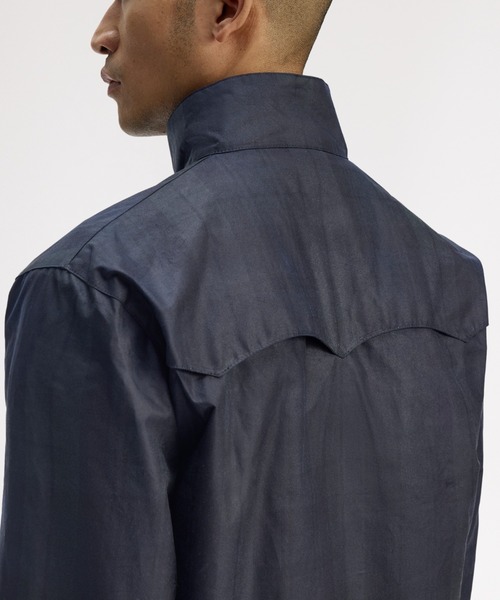 FRED PERRY(フレッドペリー)の「Black Watch Tartan Waxed Harrington Jacket/ブラックウォッチタータンワックスハリントンジャケット(ブルゾン・メンズ・グリーン・L/M)」の5枚目の写真