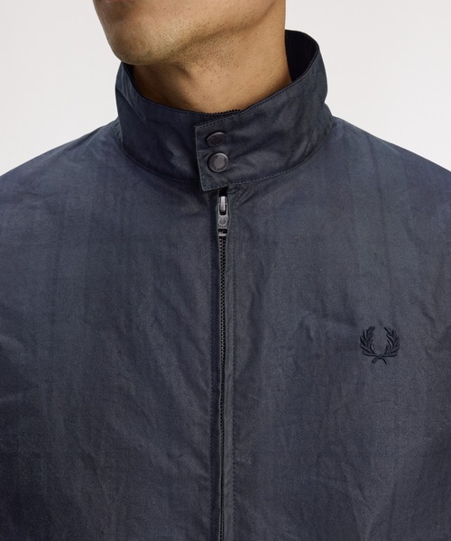 FRED PERRY(フレッドペリー)の「Black Watch Tartan Waxed Harrington Jacket/ブラックウォッチタータンワックスハリントンジャケット(ブルゾン・メンズ・グリーン・L/M)」の6枚目の写真