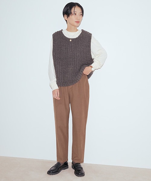 natural by clip》2ゲージウールミックスダブルフロントベスト（その他