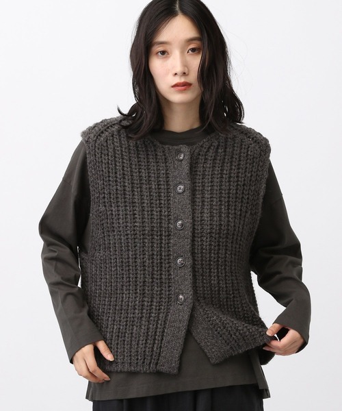 セール】《natural by clip》2ゲージウールミックスダブルフロント