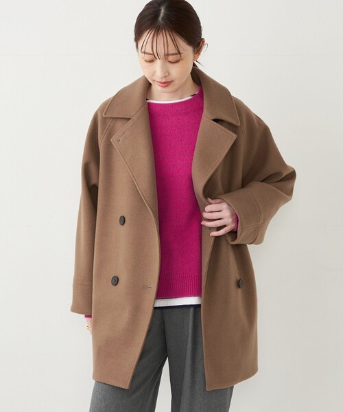 試着のみ　シップス　SHIPS ブラウン ピーコート　M 試着のみ シップス SHIPS ブラウン ピーコート M