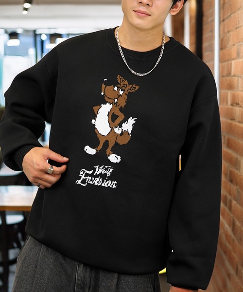 L'atelier(ラトリエ)の「グラフィックデザイン ニット ボリューム袖(ニット/セーター・メンズ・ブラック系5/ブラック系その他3/ブラック系その他2/ブラック系4/ブラック系3/ブラック系2/ホワイト系7/ホワイト系3/ホワイト系2/ネイビー系7/ネイビー系6/ネイビー系5/ネイビー系4/グリーン系6/グリーン系5/ブラック系7/ブラック系6・LL/L/M)」の8枚目の写真