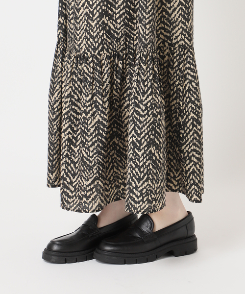 JOURNAL STANDARD（ジャーナルスタンダード）の「ランダムヘリンボーンプリントワンピース（ワンピース・レディース・ブラック・FREE）」の17枚目の写真