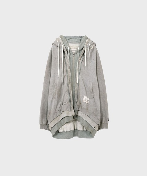 MIHARAYASUHIRO（ミハラヤスヒロ）の「【MIHARAYASUHIRO/ミハラヤスヒロ】TRIPLE LAYERED PARKA（パーカー・メンズ・ブラック/グレー・48/46）」の2枚目の写真