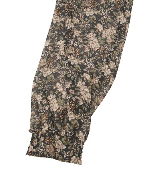 YECCA VECCA(イェッカヴェッカ)の「フラワー柄フリルプリーツワンピース(ワンピース・レディース・ブラック/アイボリー・FREE)」の12枚目の写真