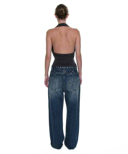 PARTIMENTO WOMEN（パルティメントウィメン）の「メタルポインテッドウエストジーンズ_ミッドブルー（デニムパンツ・レディース・その他・SMALL/MEDIUM）」の4枚目の写真