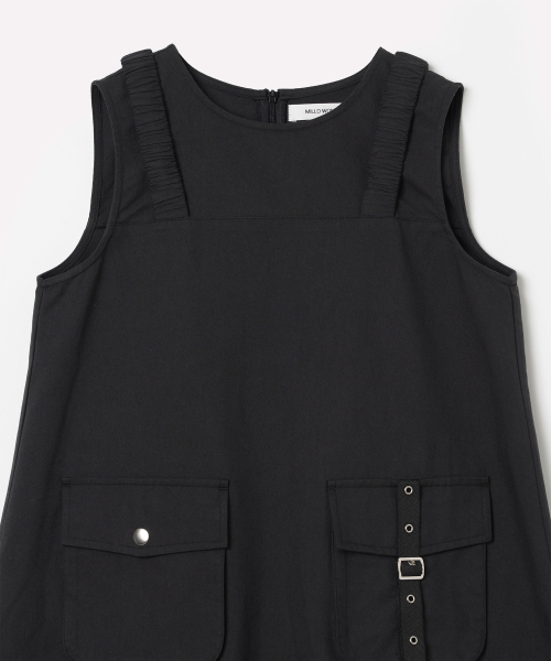 MILLO WOMEN（ミロウーマン）の「バックルストラップミニドレス[ブラック]（ワンピース・レディース・その他・SMALL/MEDIUM）」の7枚目の写真