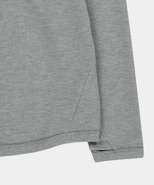 SLOWACID（スローアシッド）の「カーブドワッフルヘンリーネック [ライトグレー]（Tシャツ/カットソー・レディース・その他・MEDIUM/LARGE）」の3枚目の写真