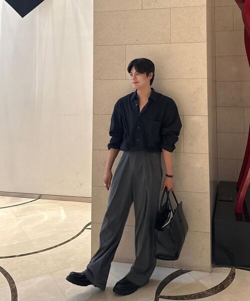 TRIP LE SENS（トリップ ル センス）の「ライトツーピンタックワイドスラックス_ストライプブラック（スラックス・メンズ・その他・SMALL/MEDIUM/LARGE）」の9枚目の写真