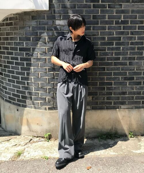 TRIP LE SENS（トリップ ル センス）の「ライトツーピンタックワイドスラックス_ストライプブラック（スラックス・メンズ・その他・SMALL/MEDIUM/LARGE）」の11枚目の写真