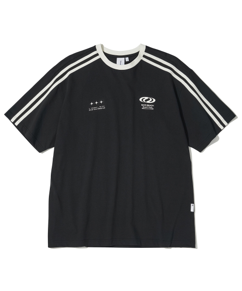 URBANDTYPE(アーバンディタイプ)の「フットボールジャージTシャツ_ブラック(Tシャツ/カットソー・レディース・その他・SMALL/MEDIUM/LARGE)」の1枚目の写真