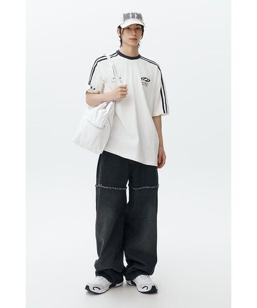 URBANDTYPE(アーバンディタイプ)の「フットボールジャージTシャツ_ブラック(Tシャツ/カットソー・レディース・その他・SMALL/MEDIUM/LARGE)」の12枚目の写真
