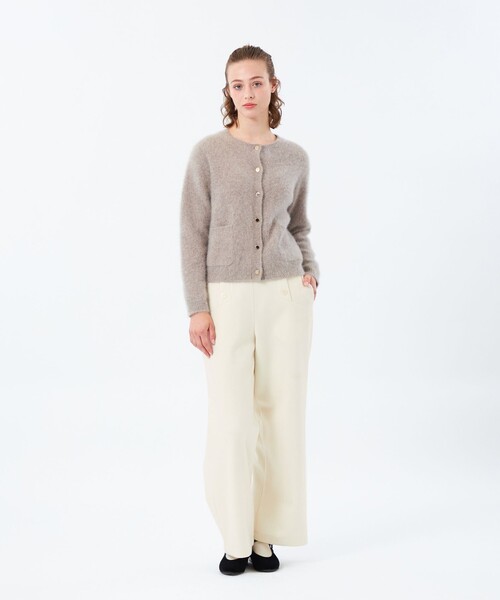 MACKINTOSH PHILOSOPHY（ﾏｯｷﾝﾄｯｼｭ ﾌｨﾛｿﾌｨｰ）の「【ROYTON KNIT(ロイトンニット)】フォックスウール製（カーディガン/ボレロ・レディース・ブルー/オフホワイト/ベージュ・38）」の6枚目の写真