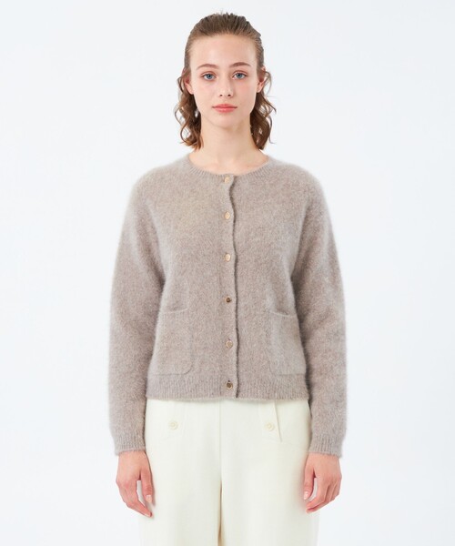 MACKINTOSH PHILOSOPHY（ﾏｯｷﾝﾄｯｼｭ ﾌｨﾛｿﾌｨｰ）の「【ROYTON KNIT(ロイトンニット)】フォックスウール製（カーディガン/ボレロ・レディース・ブルー/オフホワイト/ベージュ・38）」の7枚目の写真