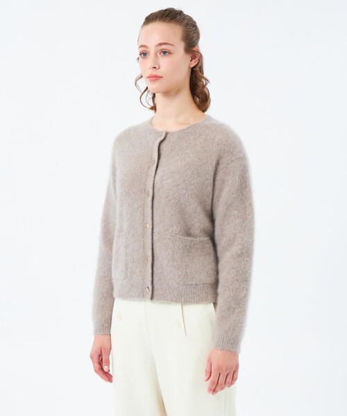 MACKINTOSH PHILOSOPHY（ﾏｯｷﾝﾄｯｼｭ ﾌｨﾛｿﾌｨｰ）の「【ROYTON KNIT(ロイトンニット)】フォックスウール製（カーディガン/ボレロ・レディース・ブルー/オフホワイト/ベージュ・38）」の8枚目の写真