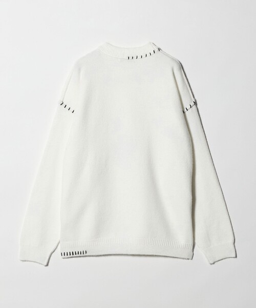 A DAY IN THE LIFE UNITED ARROWS(アデイインザライフユナイテッドアローズ)の「ミドルゲージ ハンドステッチ ニット-ウォッシャブル-<A DAY IN THE LIFE>(ニット/セーター・メンズ・ブラック/ホワイト・L/M)」の3枚目の写真