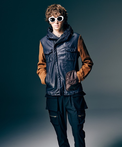 glamb（グラム）の「Carol Rosso Riders Jacket / キャロルロッソライダースジャケット（ライダースジャケット・メンズ・ブラック/マルチ・S/M/L）」の14枚目の写真