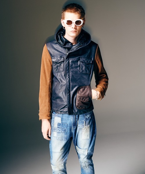 glamb（グラム）の「Carol Rosso Riders Jacket / キャロルロッソライダースジャケット（ライダースジャケット・メンズ・ブラック/マルチ・S/M/L）」の10枚目の写真