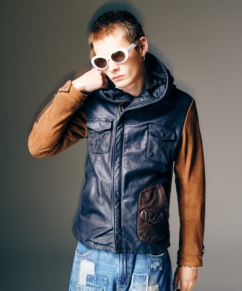 glamb（グラム）の「Carol Rosso Riders Jacket / キャロルロッソライダースジャケット（ライダースジャケット・メンズ・ブラック/マルチ・S/M/L）」の9枚目の写真