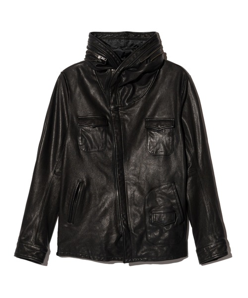 glamb（グラム）の「Carol Rosso Riders Jacket / キャロルロッソライダースジャケット（ライダースジャケット・メンズ・ブラック/マルチ・S/M/L）」の3枚目の写真