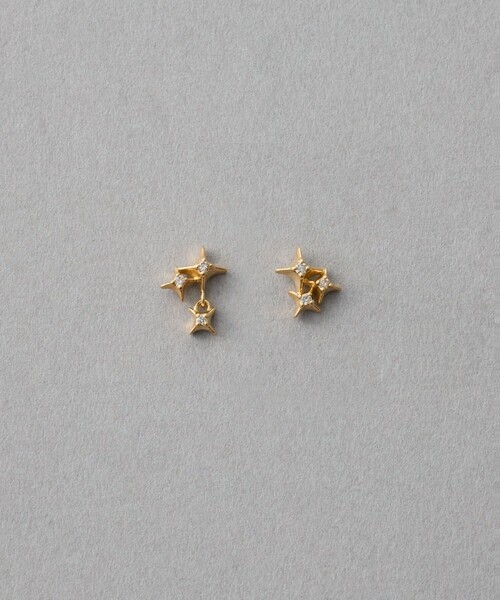 Winter Treat｜VERY MERRY] K18YG ダイヤモンド ホーリー ピアス