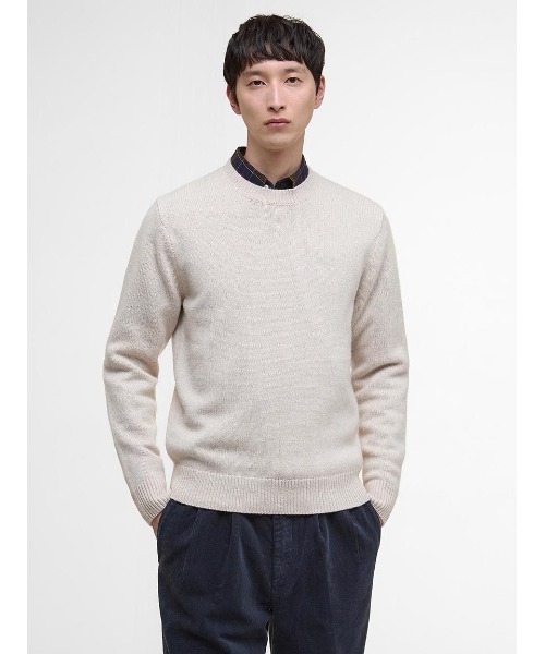Barbour(バブアー)の「Covent クルーネックニット(アジアフィット)(ニット/セーター・メンズ・ネイビー/グレー・SMALL/MEDIUM/LARGE)」の1枚目の写真