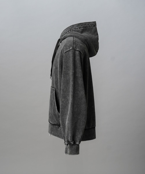 MAISON SPECIAL（メゾンスペシャル）の「《UNISEX》【ONE-MILE WEAR】Prime-Over Fade Zip Hoodie/ワンマイルウェアプライムオーバーフェードジップパーカー【MAISON SPECIAL/メゾンスペシャル】■セットアップ対応■（パーカー・メンズ・チャコールグレー/グレー/ブルー/パープル・0/1/2）」の5枚目の写真