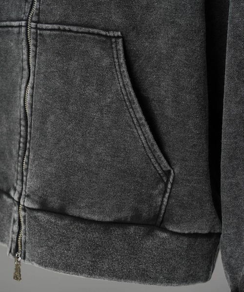 MAISON SPECIAL（メゾンスペシャル）の「《UNISEX》【ONE-MILE WEAR】Prime-Over Fade Zip Hoodie/ワンマイルウェアプライムオーバーフェードジップパーカー【MAISON SPECIAL/メゾンスペシャル】■セットアップ対応■（パーカー・メンズ・チャコールグレー/グレー/ブルー/パープル・0/1/2）」の8枚目の写真