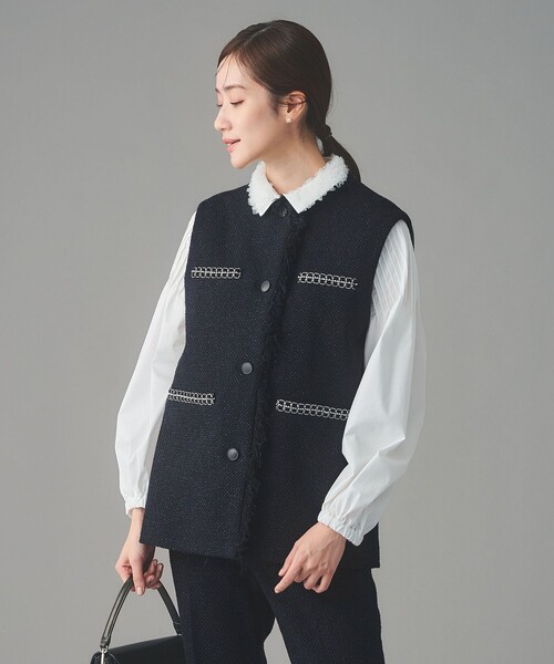 2トーン ツイードライク ベスト（ベスト）｜UNITED ARROWS