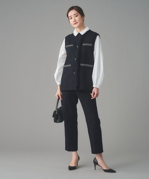 UNITED ARROWS(ユナイテッドアローズ)の「2トーン ツイードライク ベスト(ベスト・レディース・ブラック/ネイビー・38/36)」の4枚目の写真