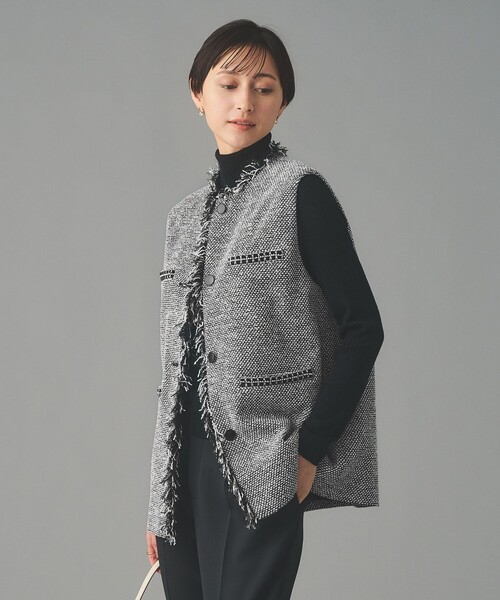 UNITED ARROWS(ユナイテッドアローズ)の「2トーン ツイードライク ベスト(ベスト・レディース・ブラック/ネイビー・38/36)」の14枚目の写真