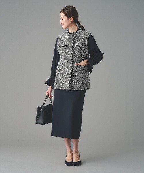 UNITED ARROWS(ユナイテッドアローズ)の「2トーン ツイードライク ベスト(ベスト・レディース・ブラック/ネイビー・38/36)」の16枚目の写真