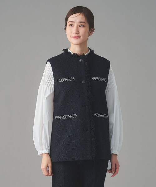 UNITED ARROWS(ユナイテッドアローズ)の「2トーン ツイードライク ベスト(ベスト・レディース・ブラック/ネイビー・38/36)」の17枚目の写真