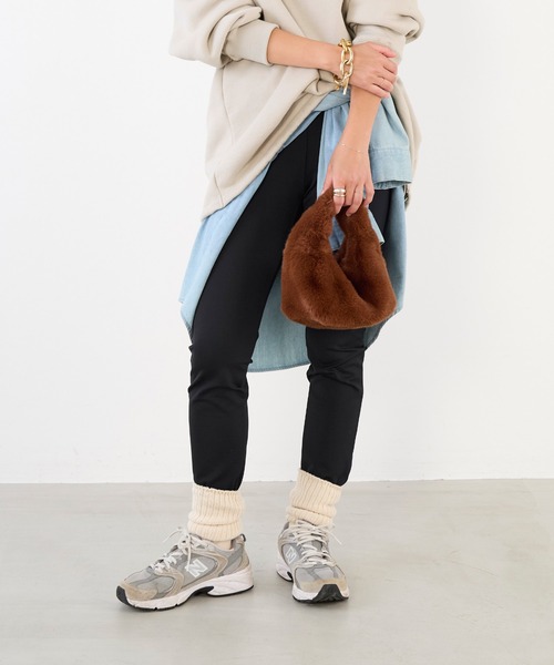 MICA&DEAL（マイカ＆ディール）の「ラバージャージーレギンス〈2サイズ展開〉（その他パンツ・レディース・マルチ/ブラック・38/36）」の15枚目の写真