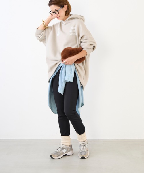 MICA&DEAL（マイカ＆ディール）の「ラバージャージーレギンス〈2サイズ展開〉（その他パンツ・レディース・マルチ/ブラック・38/36）」の16枚目の写真