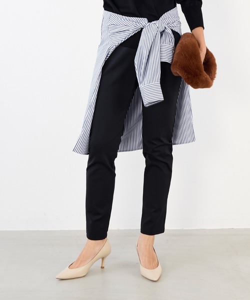 MICA&DEAL（マイカ＆ディール）の「ラバージャージーレギンス〈2サイズ展開〉（その他パンツ・レディース・マルチ/ブラック・38/36）」の4枚目の写真