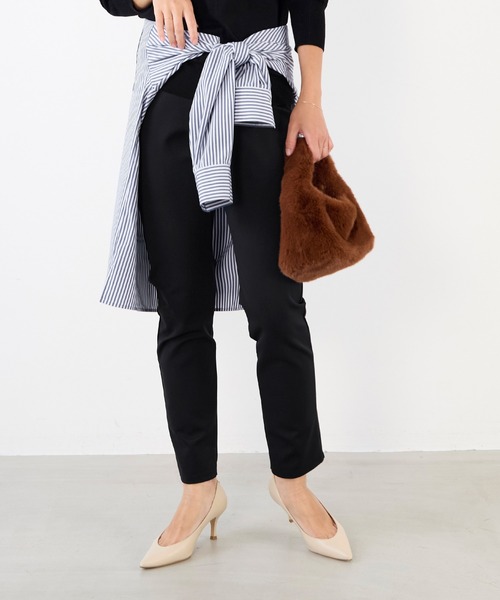 MICA&DEAL（マイカ＆ディール）の「ラバージャージーレギンス〈2サイズ展開〉（その他パンツ・レディース・マルチ/ブラック・38/36）」の5枚目の写真