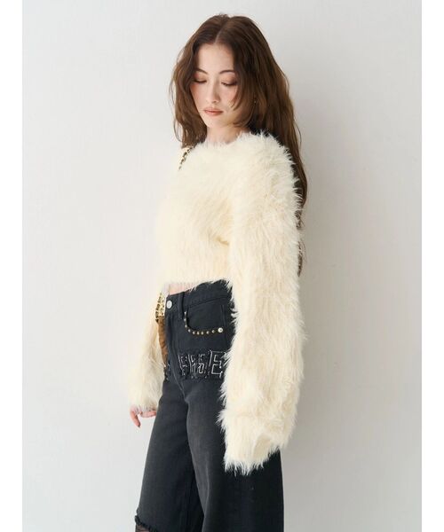 EVRIS（エヴリス）の「シャギーニットトップス（ニット/セーター・レディース・ブルー/ピンク/ホワイト・FREE）」の22枚目の写真