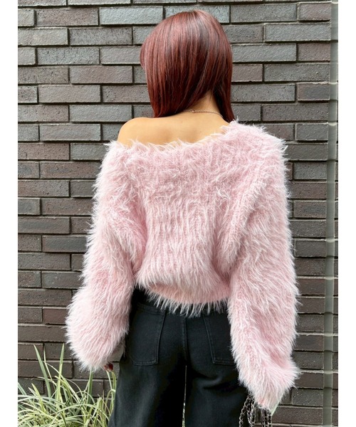 EVRIS（エヴリス）の「シャギーニットトップス（ニット/セーター・レディース・ブルー/ピンク/ホワイト・FREE）」の10枚目の写真