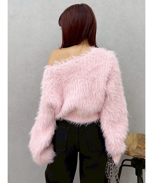 EVRIS（エヴリス）の「シャギーニットトップス（ニット/セーター・レディース・ブルー/ピンク/ホワイト・FREE）」の13枚目の写真