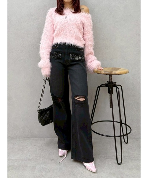 EVRIS（エヴリス）の「シャギーニットトップス（ニット/セーター・レディース・ブルー/ピンク/ホワイト・FREE）」の14枚目の写真