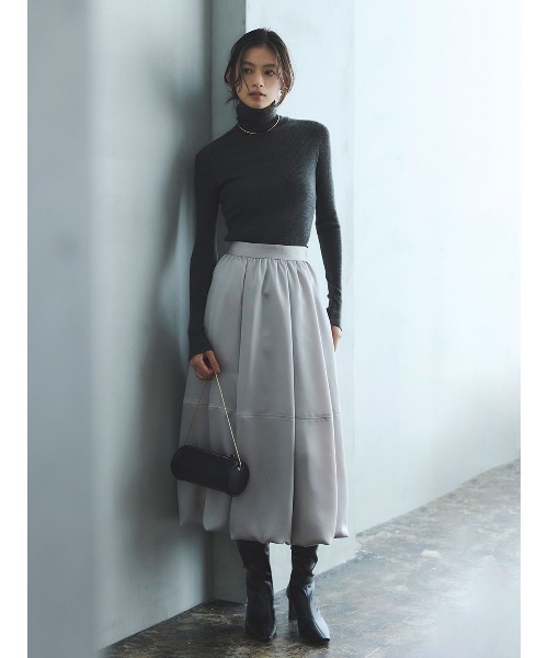 anuans（アニュアンス）の「スラッシュリブニットトップス（ニット/セーター・レディース・アイボリー/ブラック/グレー/レッド・FREE）」の6枚目の写真