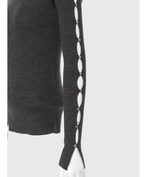 セール】スラッシュリブニットトップス（ニット/セーター）｜anuans