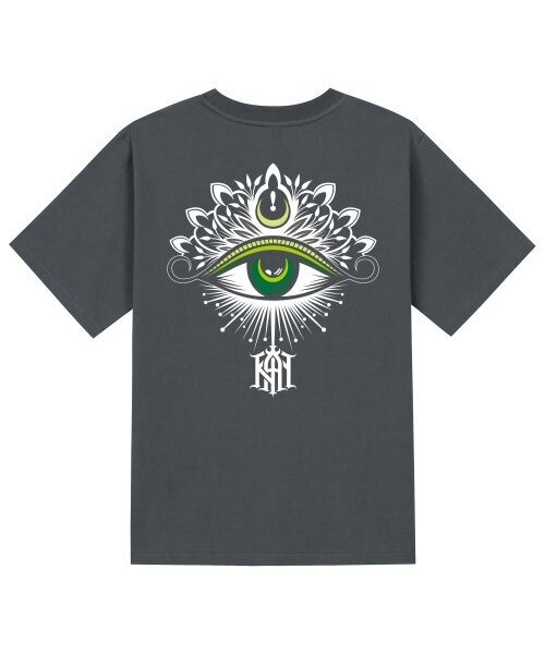 KAN6312(カン6312)の「KTG0120 ホルスの目 半袖Tシャツ - グレー(Tシャツ/カットソー・メンズ・その他・X-LARGE/MEDIUM/LARGE/SMALL)」の1枚目の写真