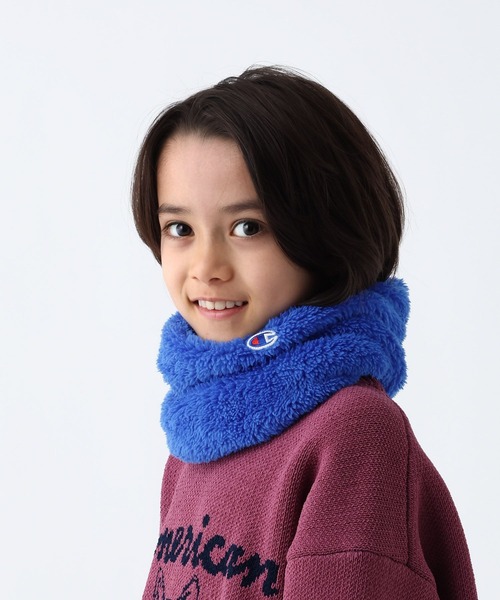 Champion(チャンピオン)の「【Champion(チャンピオン)】ボアネックウォーマー(KIDS)(ネックウォーマー/スヌード・キッズ・ベージュ/パープル/ブルー/ブラック・FREE)」の9枚目の写真